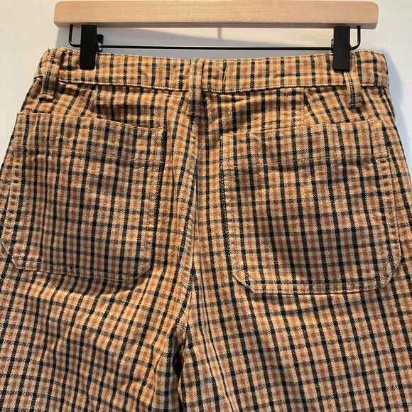 Madewell Plaid Slim Emmet Wide Leg Crop Pants Size 28 - Picture 8 of 15